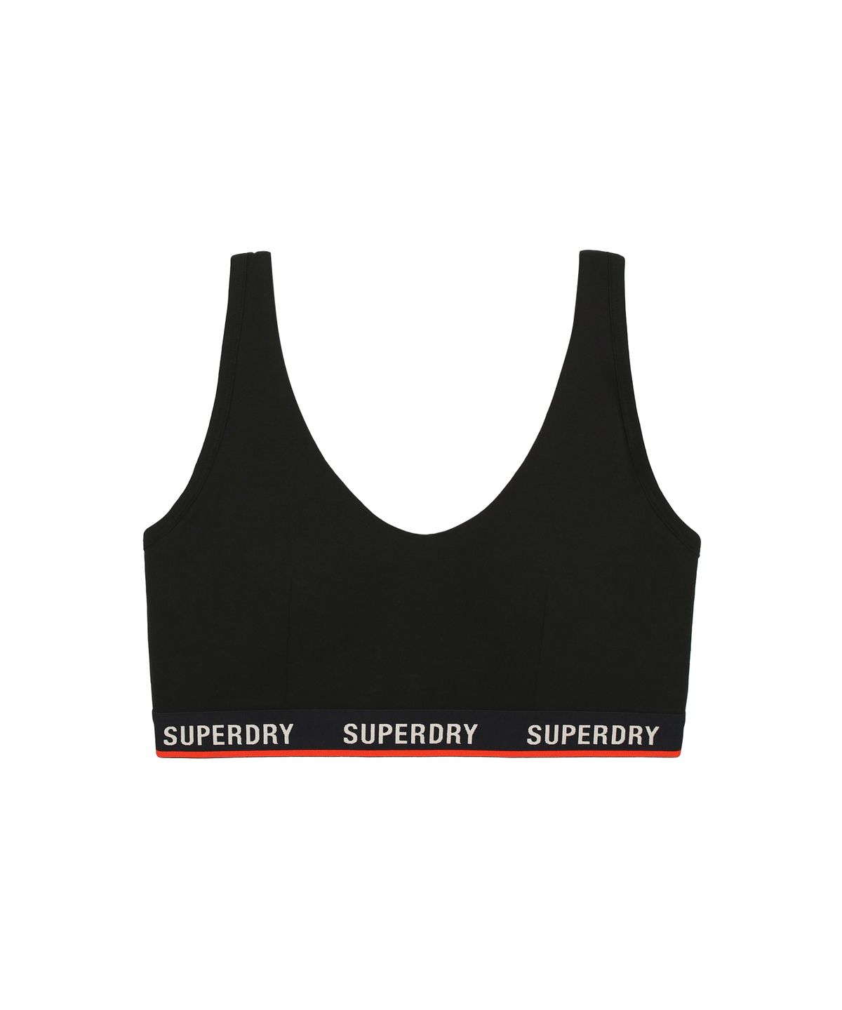 슈퍼드라이(SUPERDRY) 베이직 로고 밴드 브라 BLK