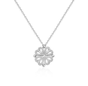 JSP-0002 silver925 꽃하트 목걸이