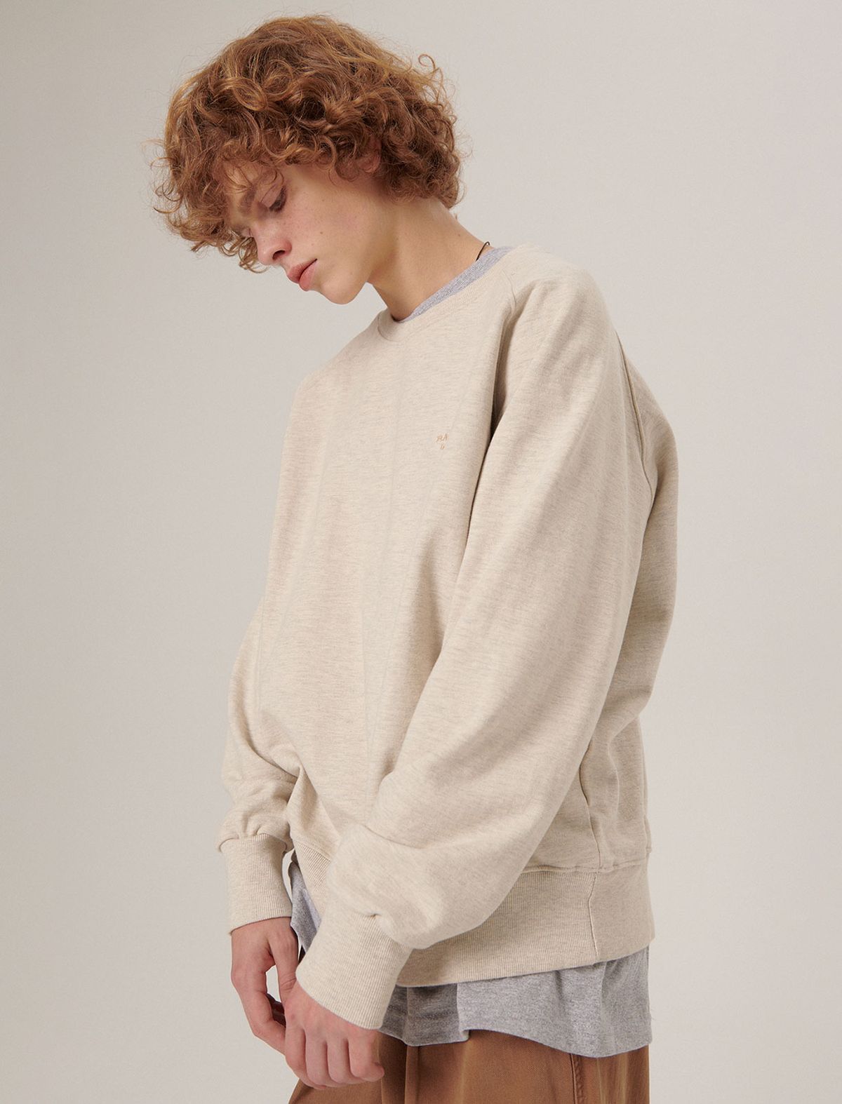 플랫웨이브 인 서울(FLATWAVE IN SEOUL) Koni Sweatshirt Oatmeal Melange
