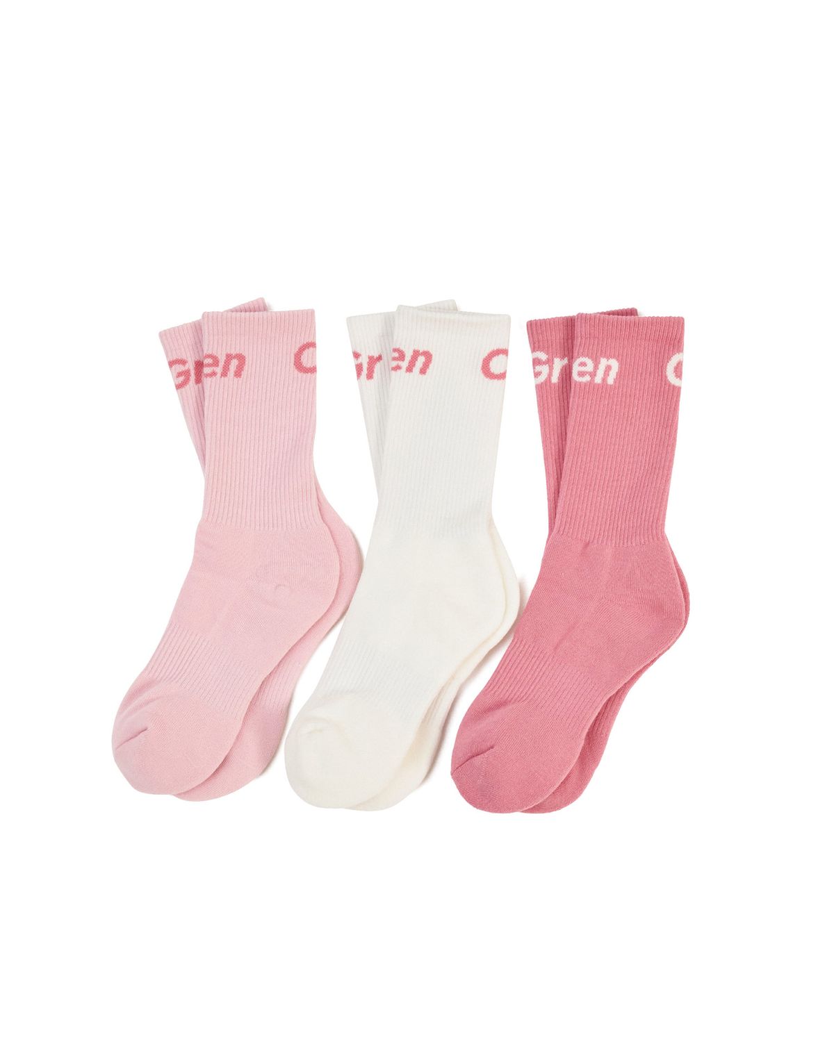 더 그린컵(THE GREENCUP) [TGC] 레터링 삭스_Baby Pink set
