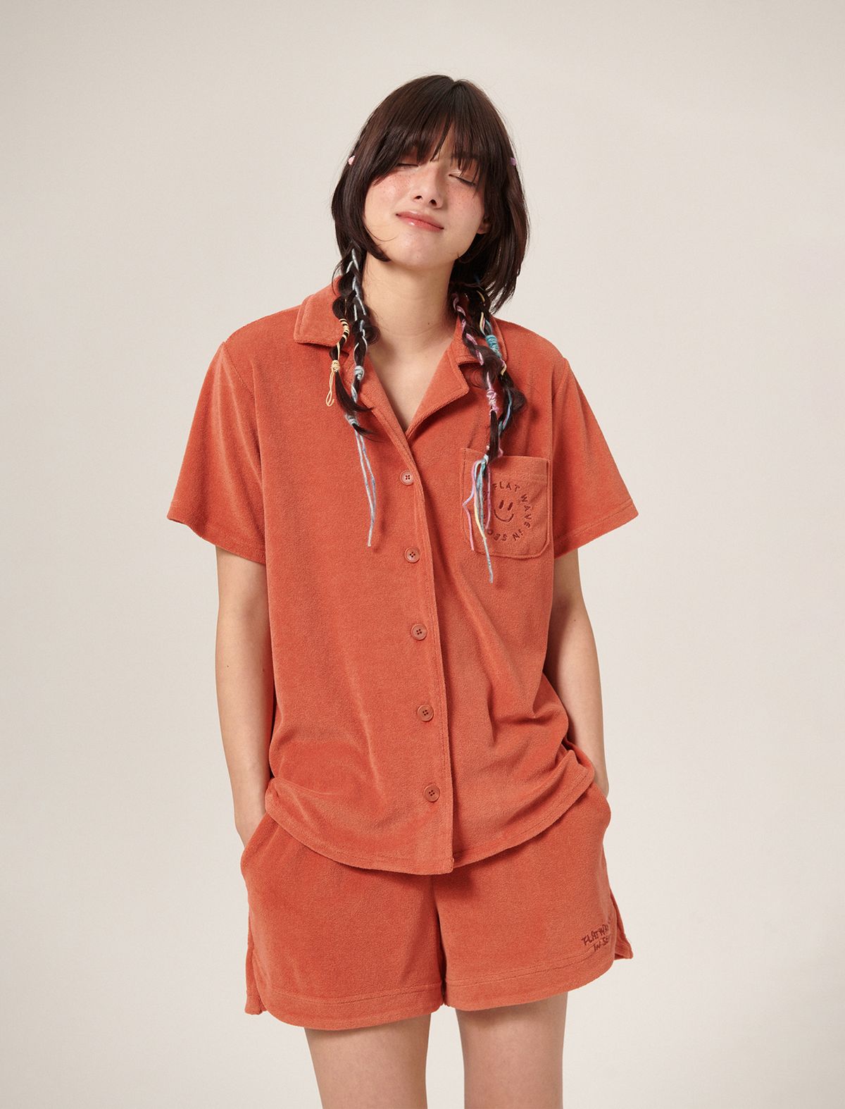 플랫웨이브 인 서울(FLATWAVE IN SEOUL) Towee Terry Shirts Brick