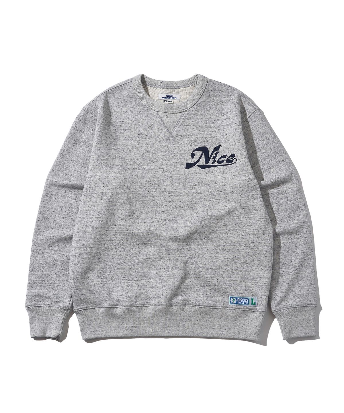 디스커스 애슬레틱(DISCUS ATHLETIC) 나이스웨더 컬래버 Nice Series Sweatshirt H.Grey