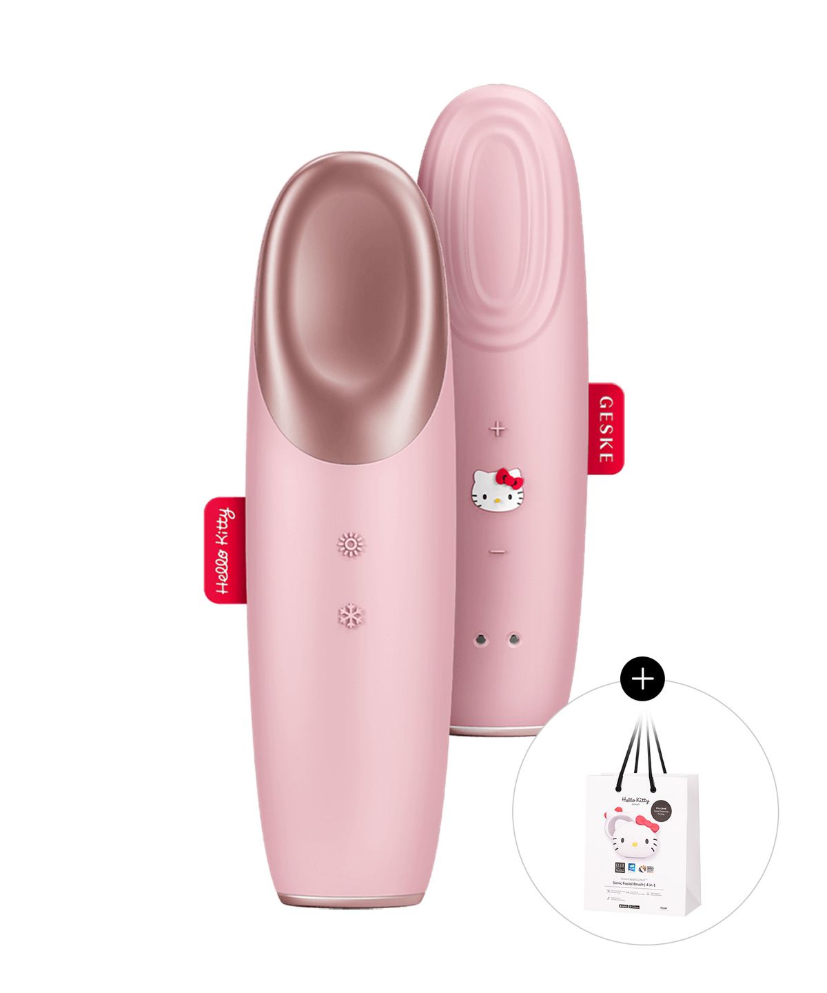 게스케(GESKE) [쇼핑백 증정/온열&쿨링 진동기기] 산리오 헬로키티 웜&쿨 아이 에너자이저 6 in 1