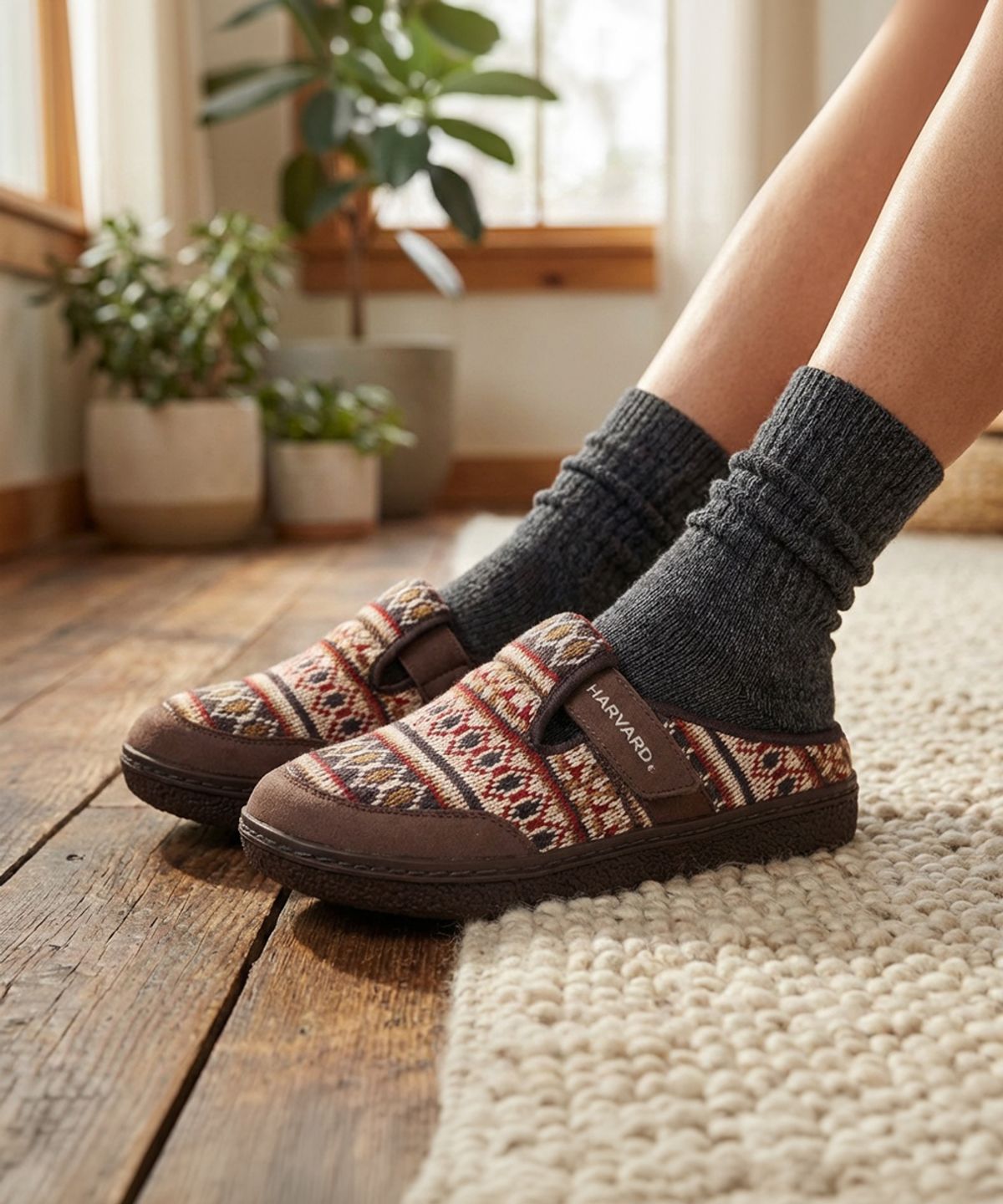 하버드 슈즈(HARVARD SHOES) 루시아 자카드 뮬 클래식 블로퍼