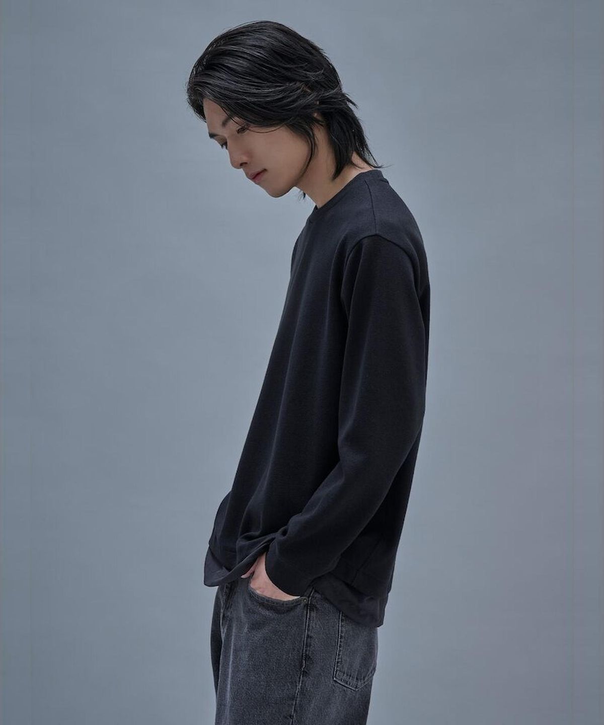 시프트지(SHIFT.G) Woven Patch Round T  Black