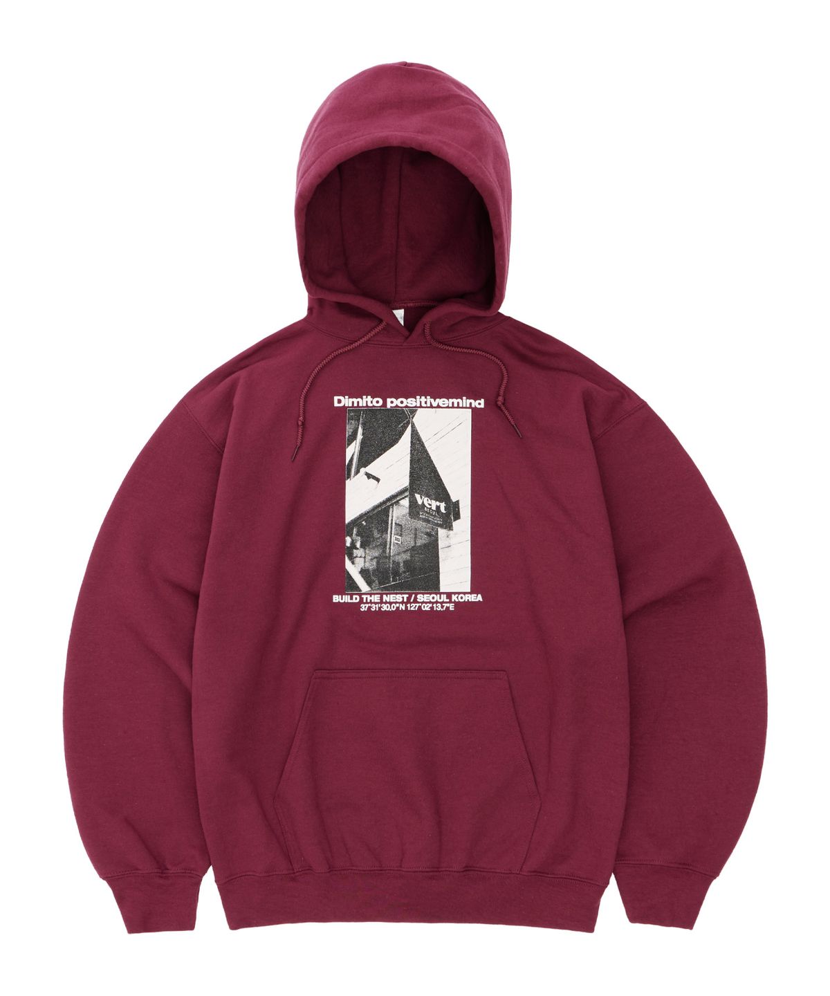 디미토(DIMITO) VERT SEOUL HOODIE BURGUNDY