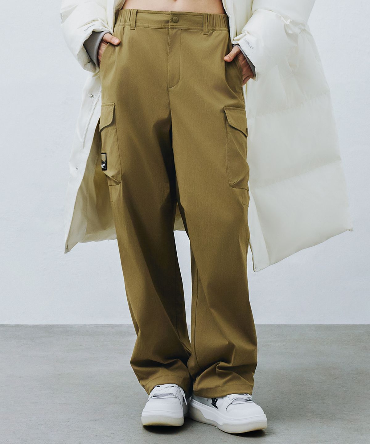 수프라(SUPRA) 포켓 우븐 와이드 팬츠 (BEIGE)