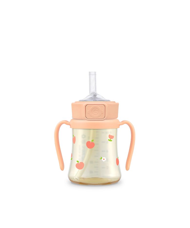 [2024 NEW] PPSU 피치플라워 200ml 빨대컵 (로제코랄)