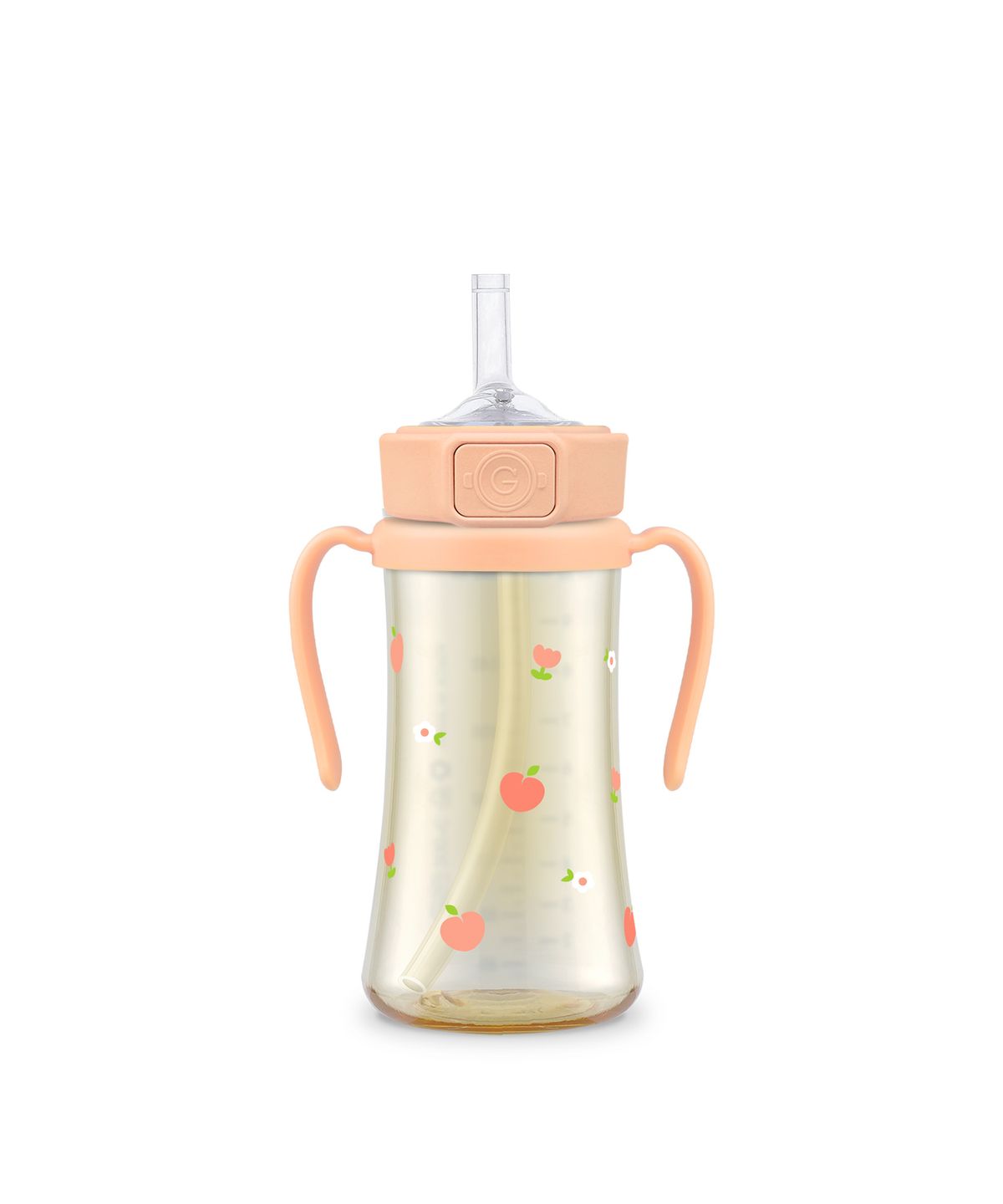 그로미미(GROSMIMI) PPSU 피치플라워 300ml 빨대컵 (로제코랄)