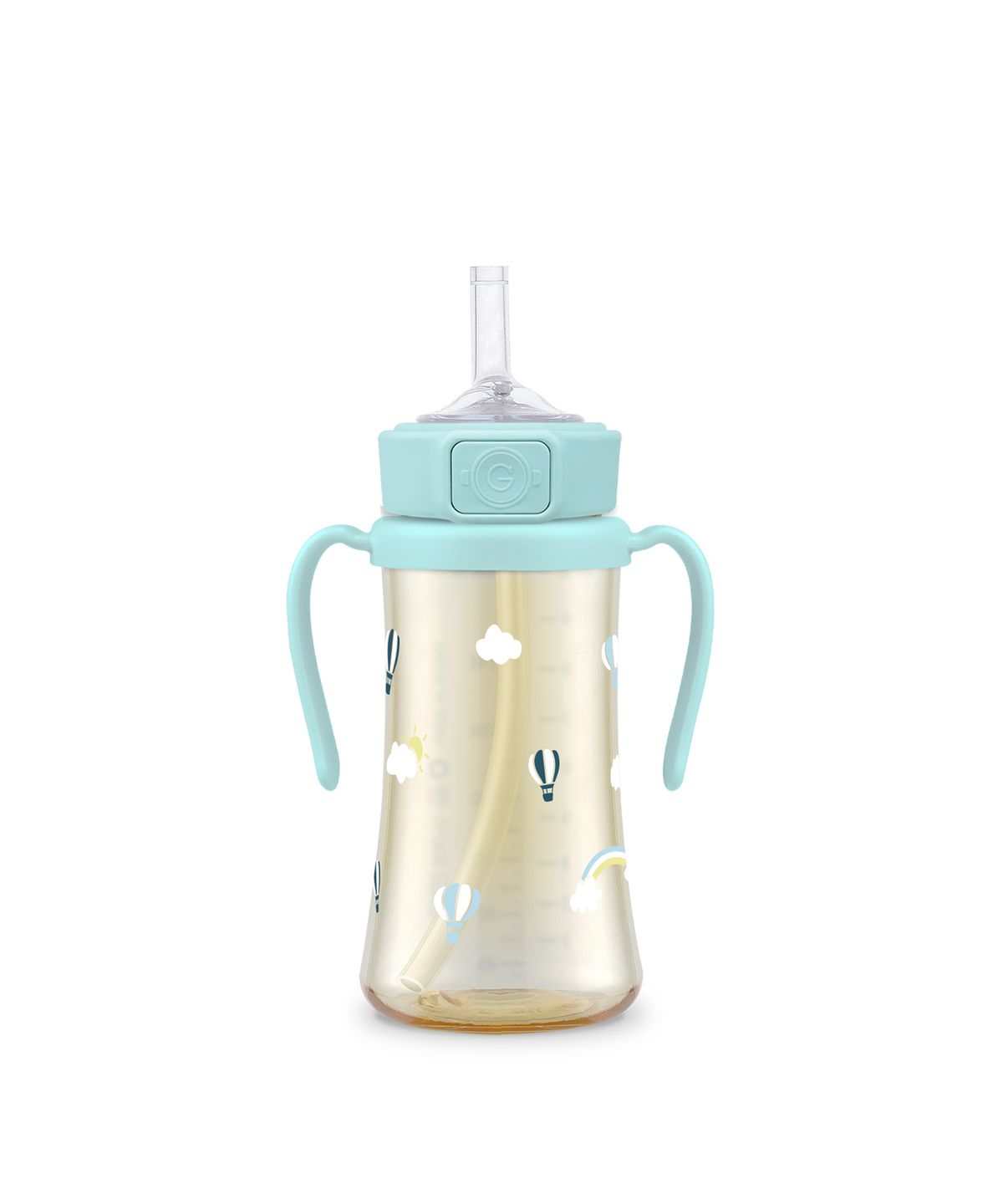 그로미미(GROSMIMI) PPSU 스카이벌룬 300ml 빨대컵 (크리미블루)
