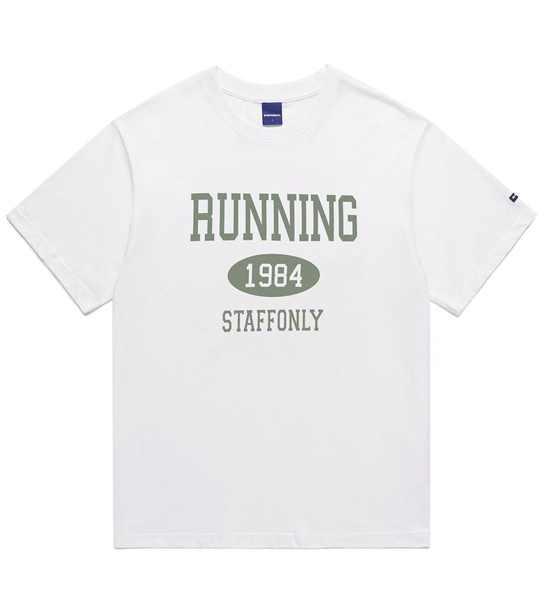 RUNING BIG LOGO TEE (WHITE-OLIVE)