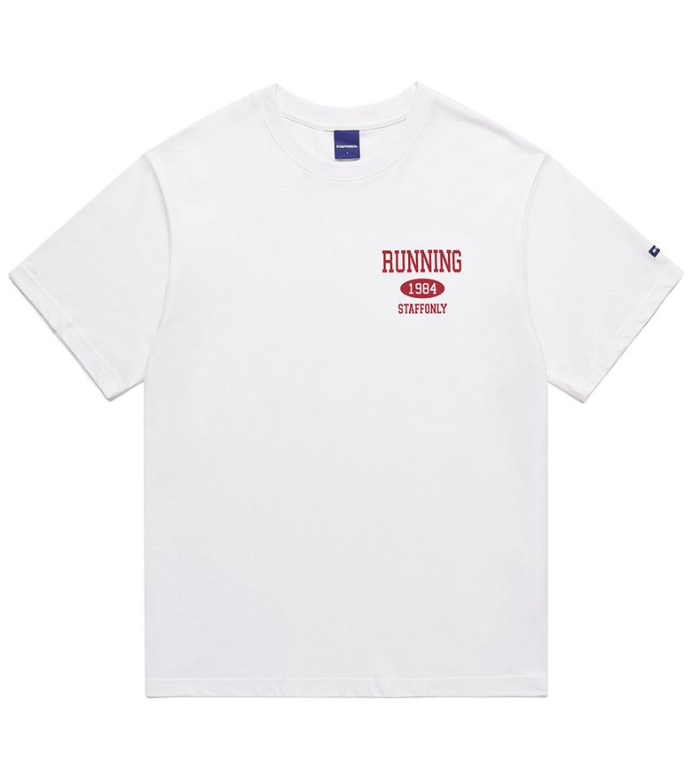 RUNING SMALL LOGO TEE (WHITE-RED)