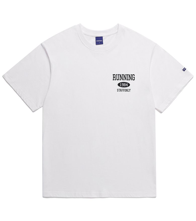 RUNING SMALL LOGO TEE (WHITE-BLACK)