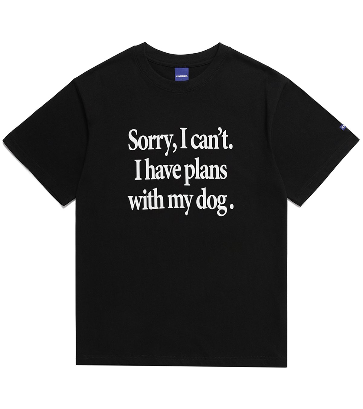 스텝온리(STAFFONLY) SORRY TEE (BLACK)