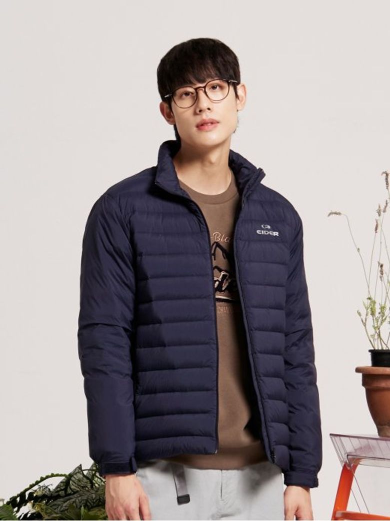 POP ON 퀼팅 남성 슬림 다운 자켓 (TKC)_Navy
