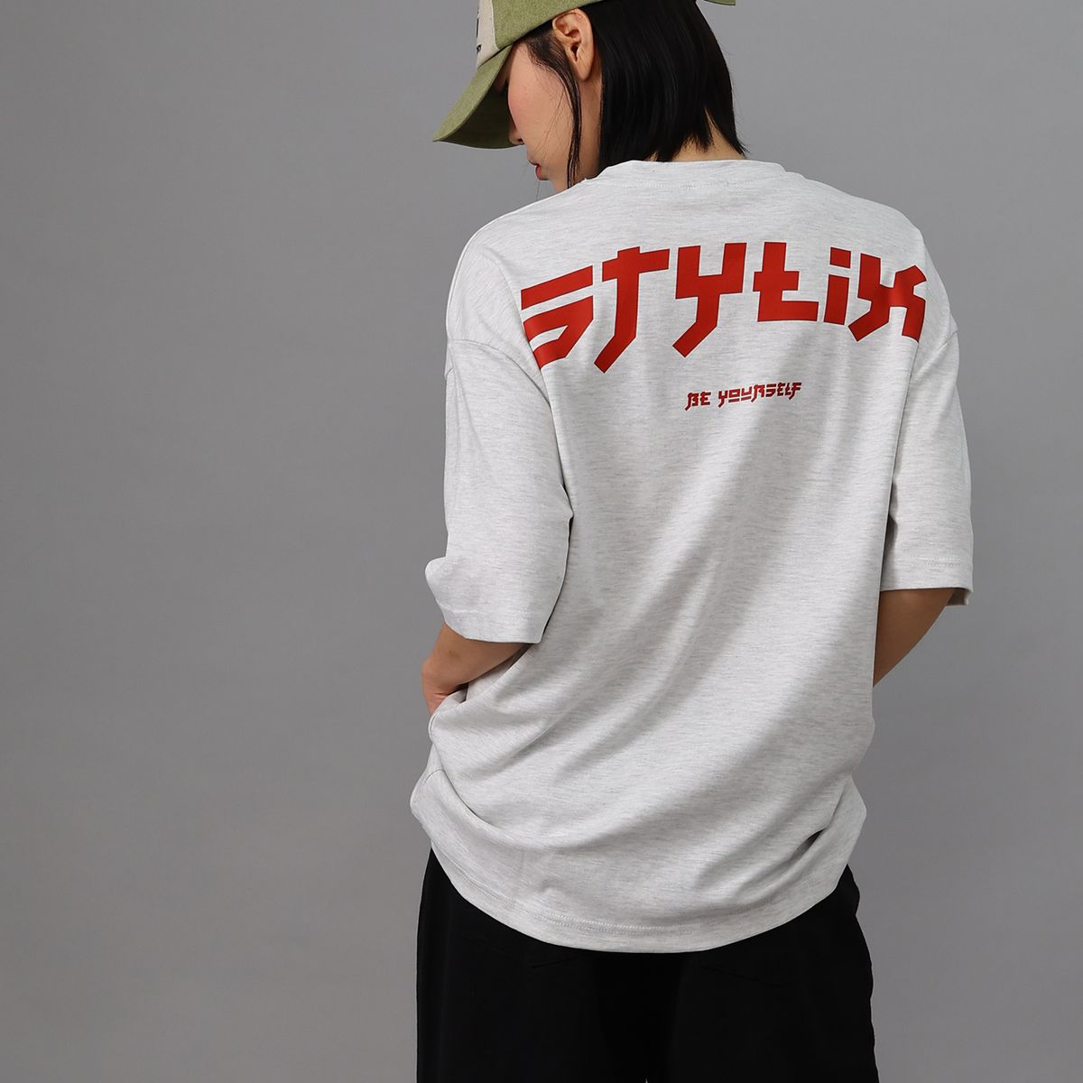 스타일릭스(STYLIX) 레터링D 순면 오버핏 반팔 티셔츠 4COLOR