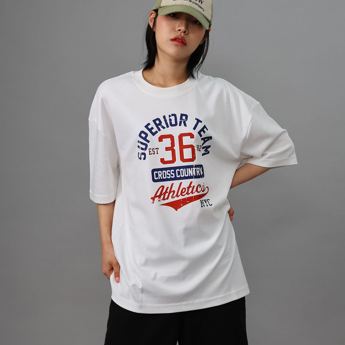 스타일릭스(STYLIX) 슈페리어36 순면 오버핏 반팔 티셔츠 2COLOR