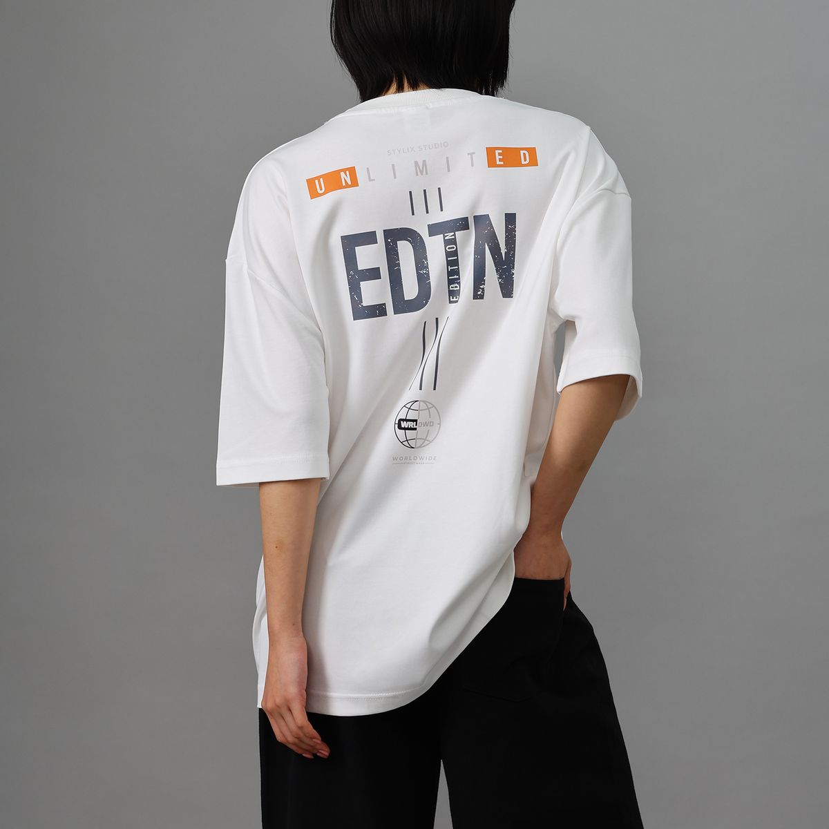 스타일릭스(STYLIX) 이디티엔 순면 오버핏 반팔 티셔츠 2COLOR