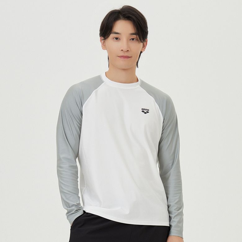 남성 선셋 릴렉스핏 래쉬가드 A4BM1RR46WHT