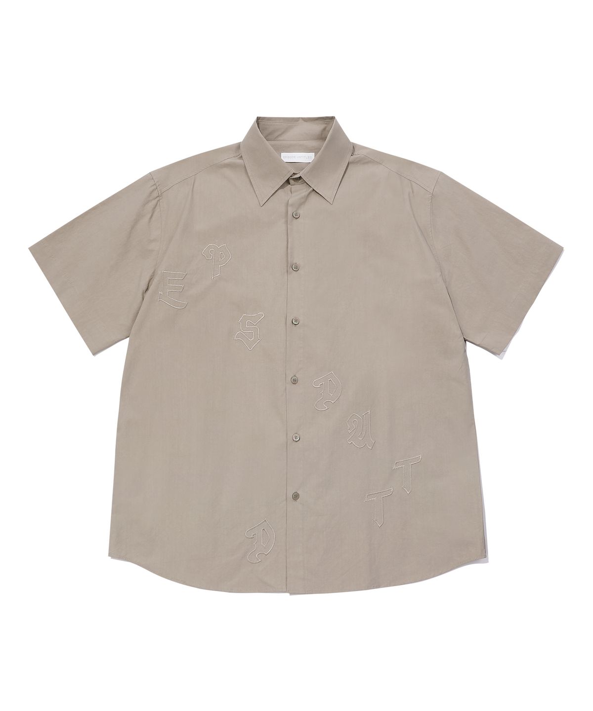 에피소드 언타이틀(EPISODE UNTITLED) LOGO PATCH APPLIQUE HALF SLEEVES SHIRTS_BROWN