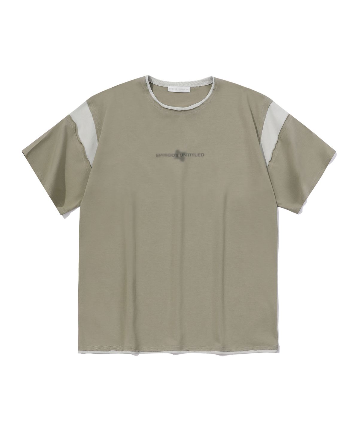 에피소드 언타이틀(EPISODE UNTITLED) MATCH COLORS LOGO PRINT T-SHIRT_MINT KHAKI