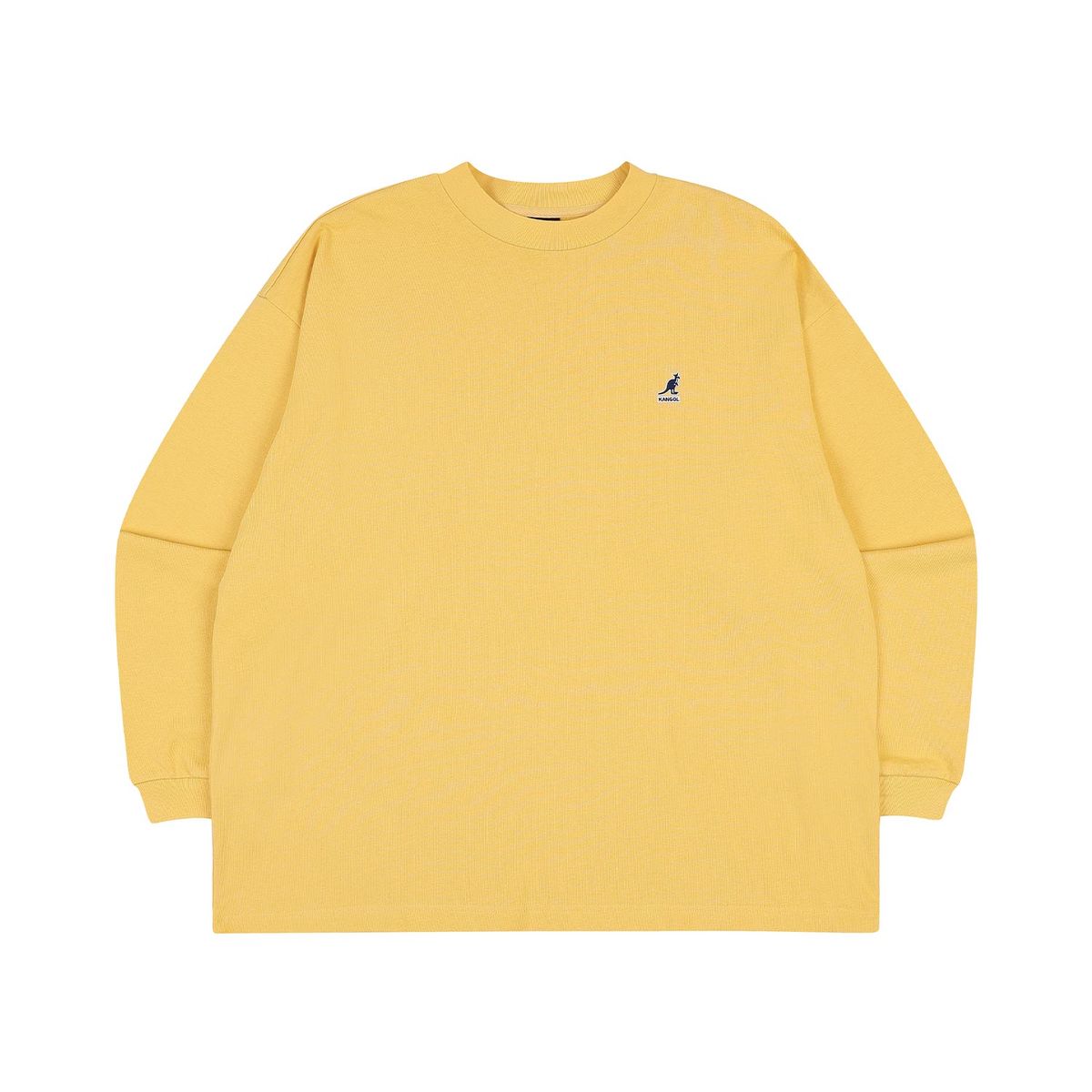 캉골(KANGOL) 헤비 싱글 롱슬리브 티셔츠 3530 머스타드