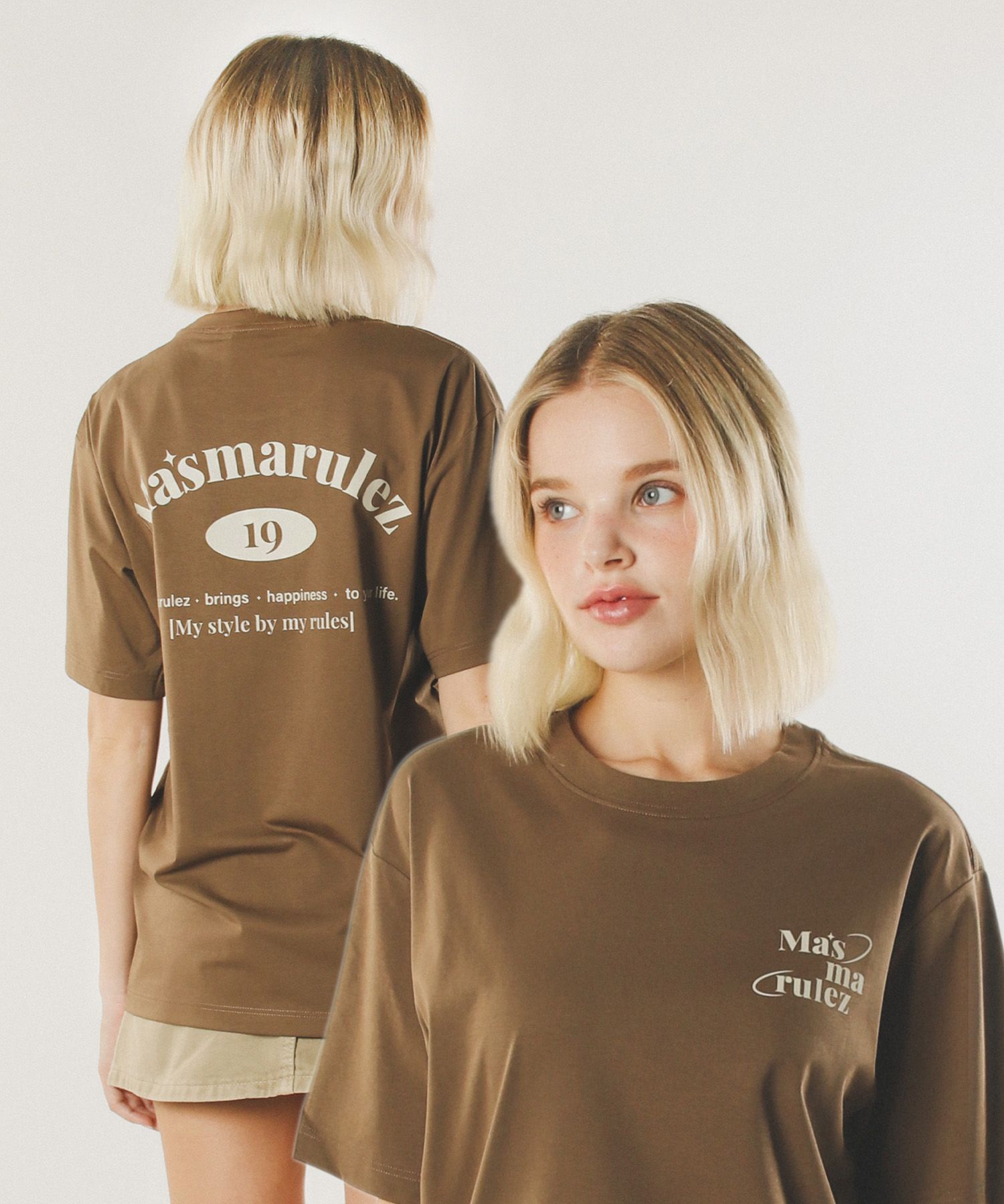 ■masmarulez■ mars planet cool cotton Tshirt Navy 501136924 MUSINSA | MASMARULEZ mars planet cool cotton T-shirt _Brown
