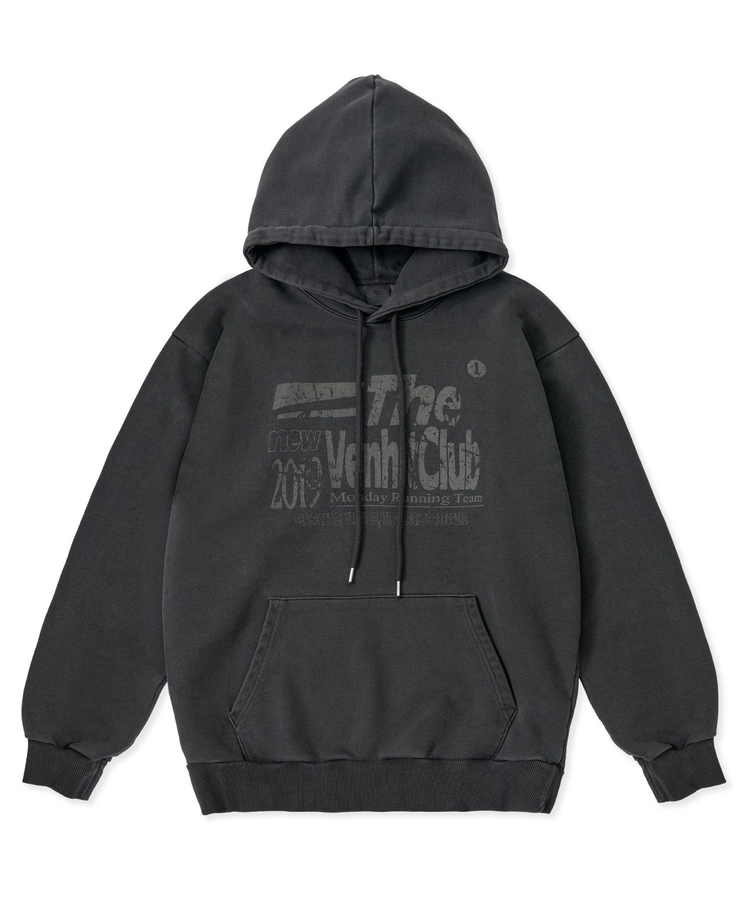 MUSINSA | VENHIT MRT Pigment Hoodie Dust Charcoal