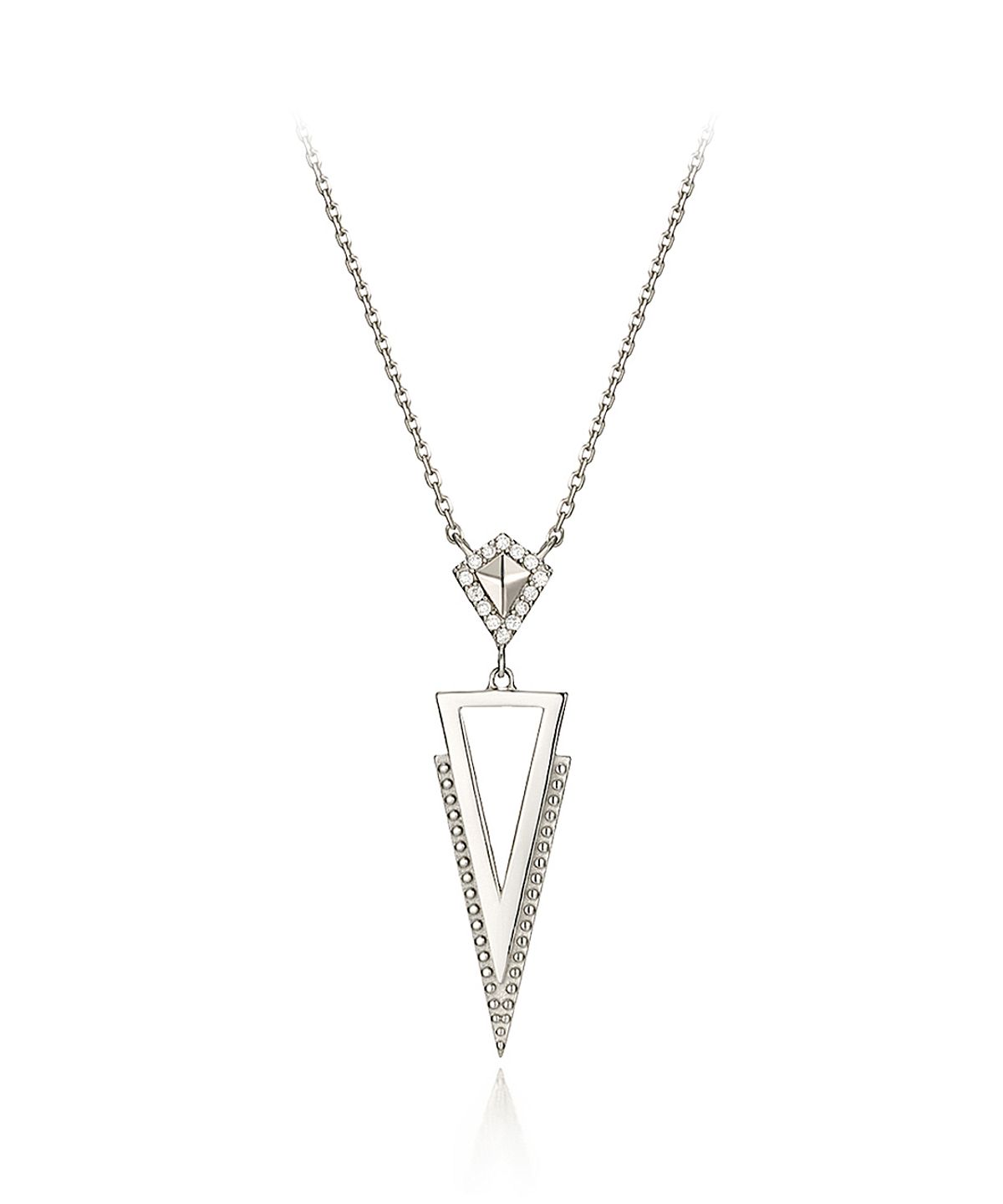 가이거주얼리(GEIGERJEWELRY) 포인트 드롭 실버 목걸이 GISVNN002