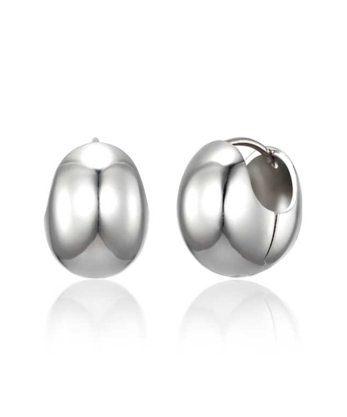 가이거주얼리(GEIGERJEWELRY) 물방울 모티브 볼드 원터치 귀걸이 GISVEE141 (실버925 PIN)