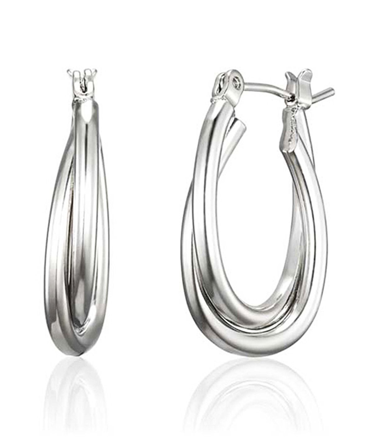 가이거주얼리(GEIGERJEWELRY) 빅사이즈 라인 매듭 볼드 링 귀걸이 GISVEE152 (실버925 PIN)