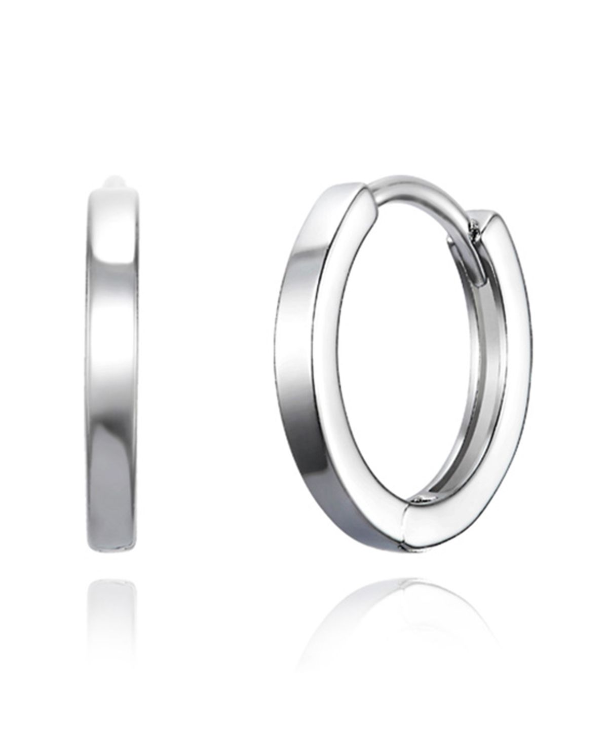 가이거주얼리(GEIGERJEWELRY) 심플 베이직 원터치 링 귀걸이 GISVEE139 (실버925 PIN)