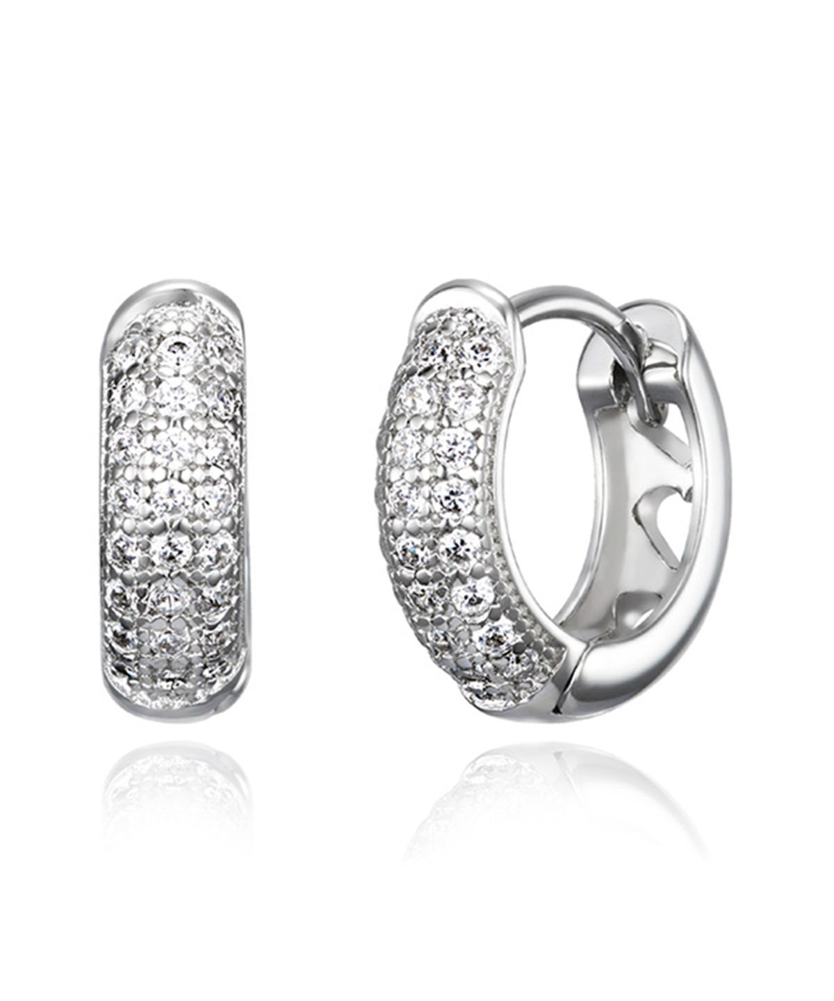 가이거주얼리(GEIGERJEWELRY) 파인 볼드 원터치 링 귀걸이  GISVEE138 (실버925 PIN)
