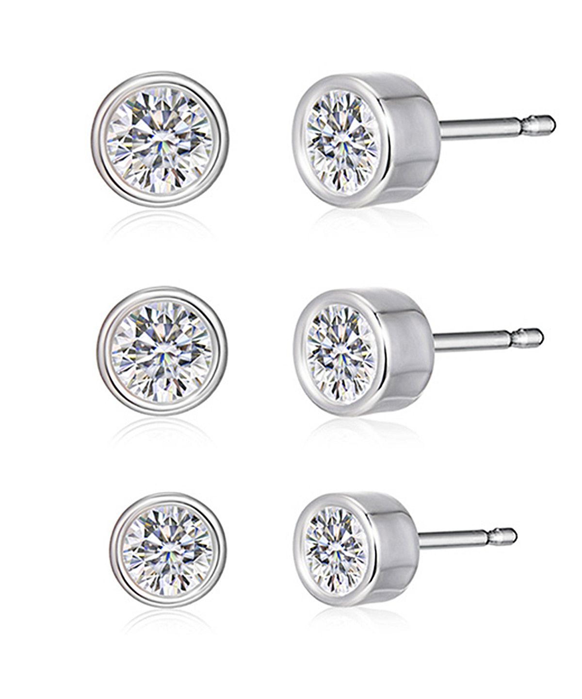 가이거주얼리(GEIGERJEWELRY) 원형 큐빅 귀걸이 GISVEE123 (실버925 PIN)