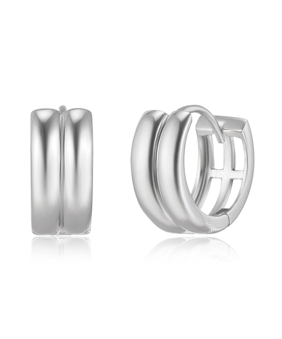가이거주얼리(GEIGERJEWELRY) 투라인 볼륨 귀걸이 GISVEE118 (실버925 PIN)