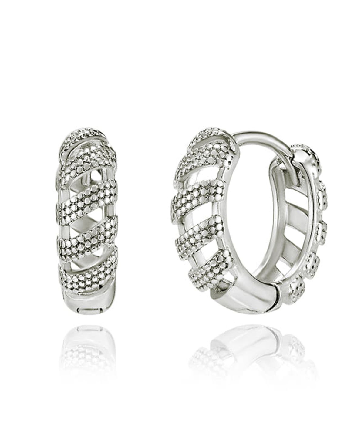 가이거주얼리(GEIGERJEWELRY) 모아레 원터치 귀걸이 GISVEE108 (실버925 PIN)