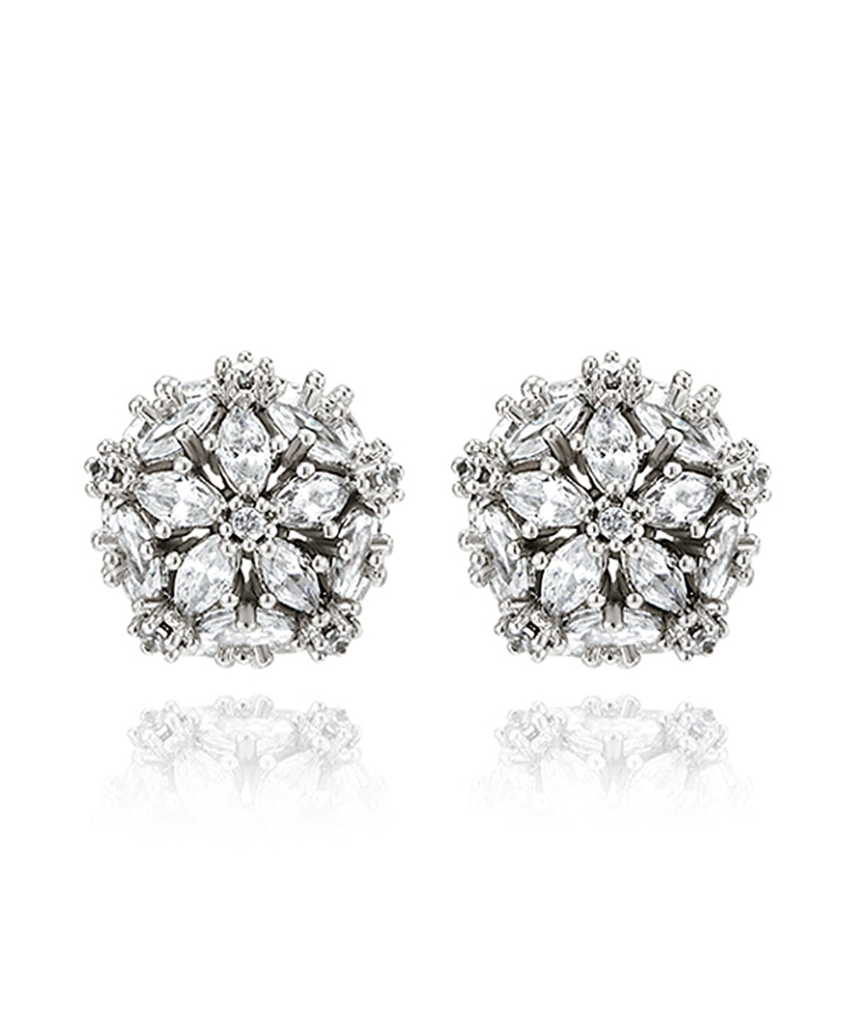 가이거주얼리(GEIGERJEWELRY) 플라워 볼 귀걸이 GISVEE109 (실버925 PIN)