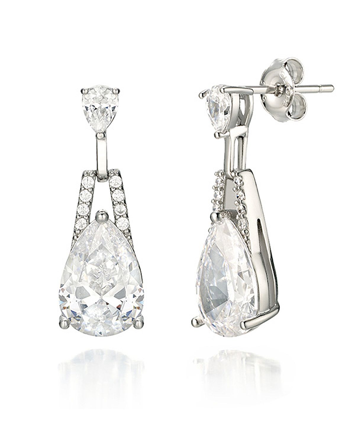 가이거주얼리(GEIGERJEWELRY) 볼드 큐빅 포인트 귀걸이 GISVEE043 (실버925 PIN)