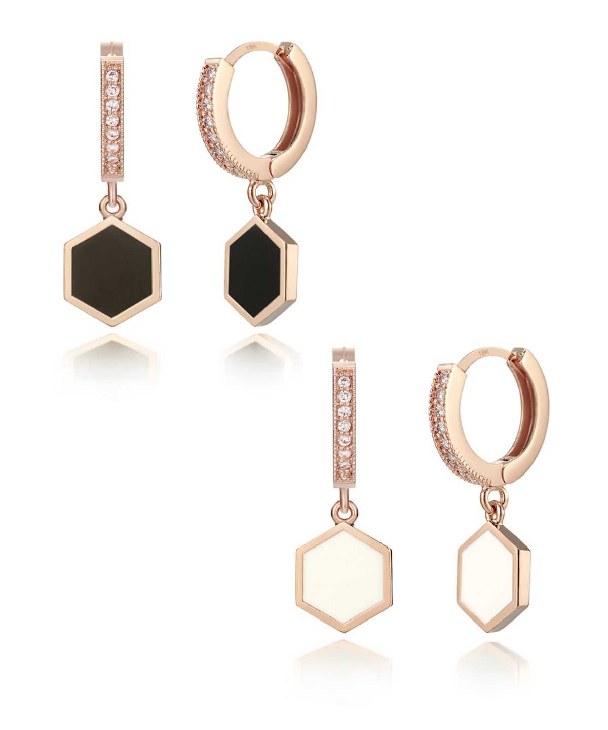 가이거주얼리(GEIGERJEWELRY) 18K GF 도형 원터치 귀걸이 GI8KPEE008