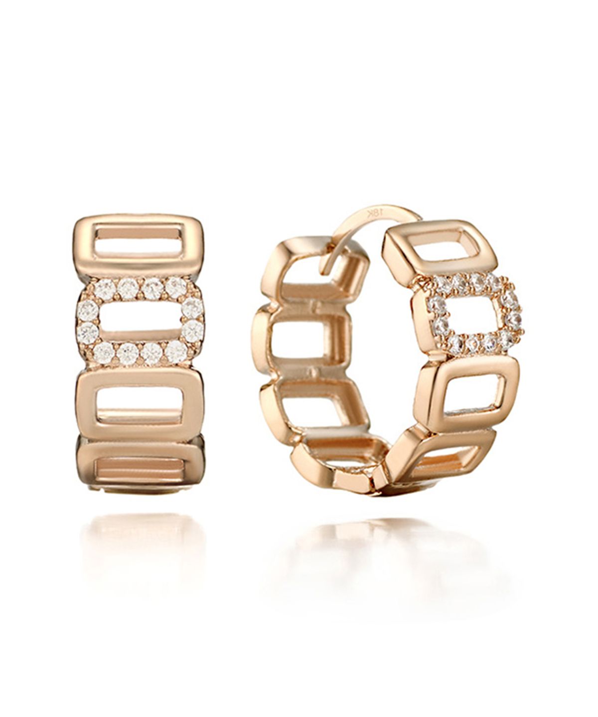 가이거주얼리(GEIGERJEWELRY) 18K 큐빅 포인트 원터치 귀걸이 (gold pin) GI8KPEE010