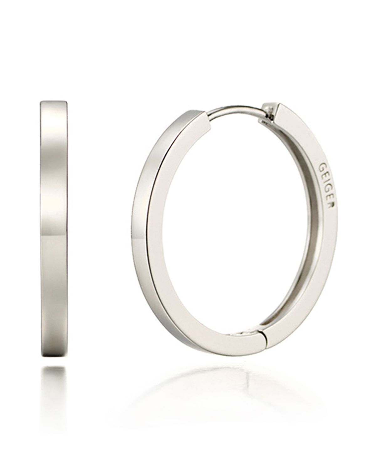 가이거주얼리(GEIGERJEWELRY) 플랫 원터치 귀걸이 GISVEE034 (실버925 PIN)