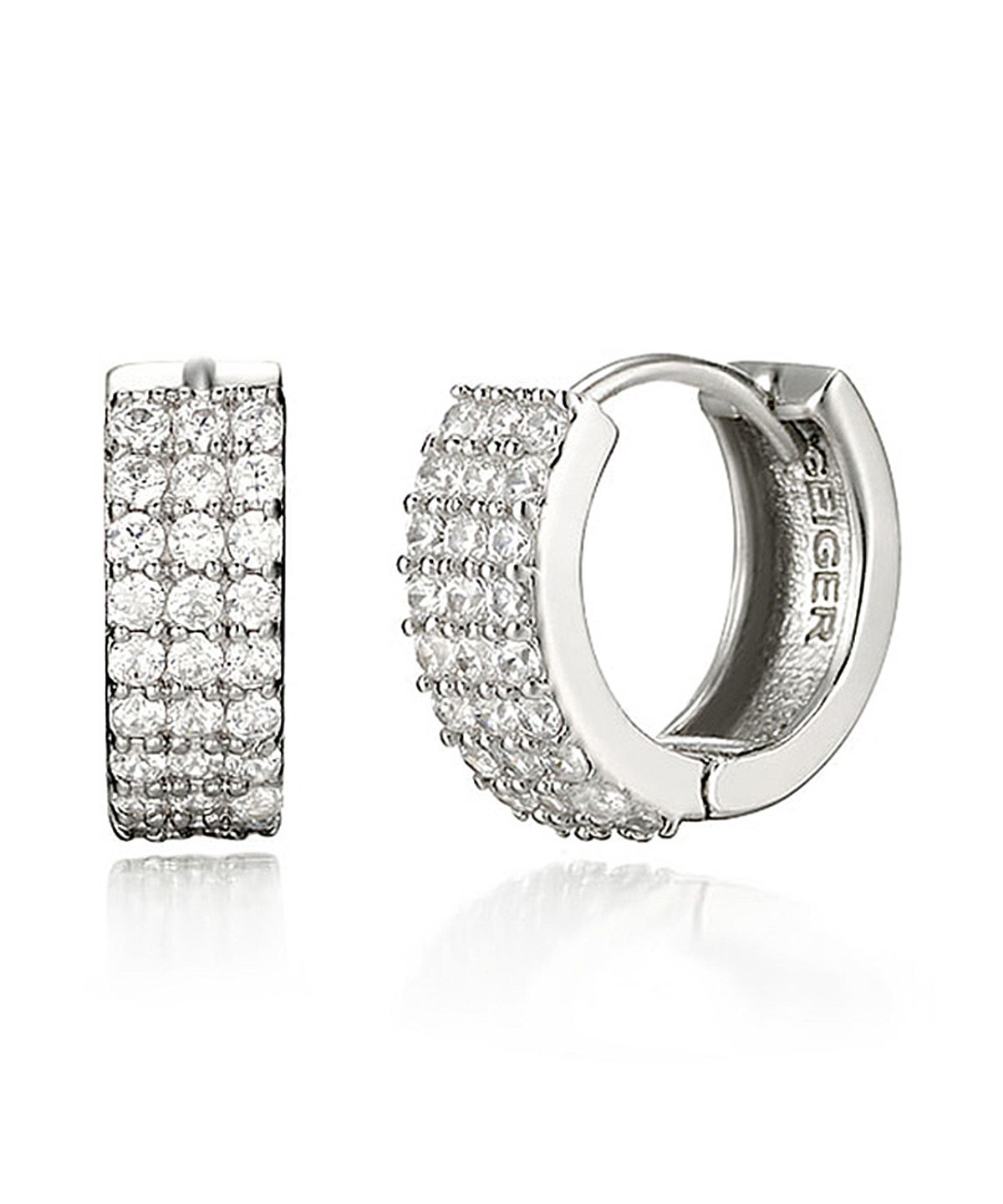가이거주얼리(GEIGERJEWELRY) 큐빅 원터치 귀걸이 GISVEE020 (실버925 PIN)