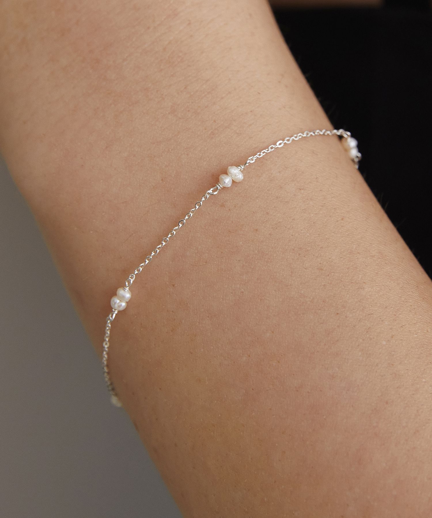 ★TATIANA★ (Set) Pearl and Silver Chain Bracelet SE0163 MUSINSA | TATIANA (Silver 925) Pearl Connect Chain Bracelet