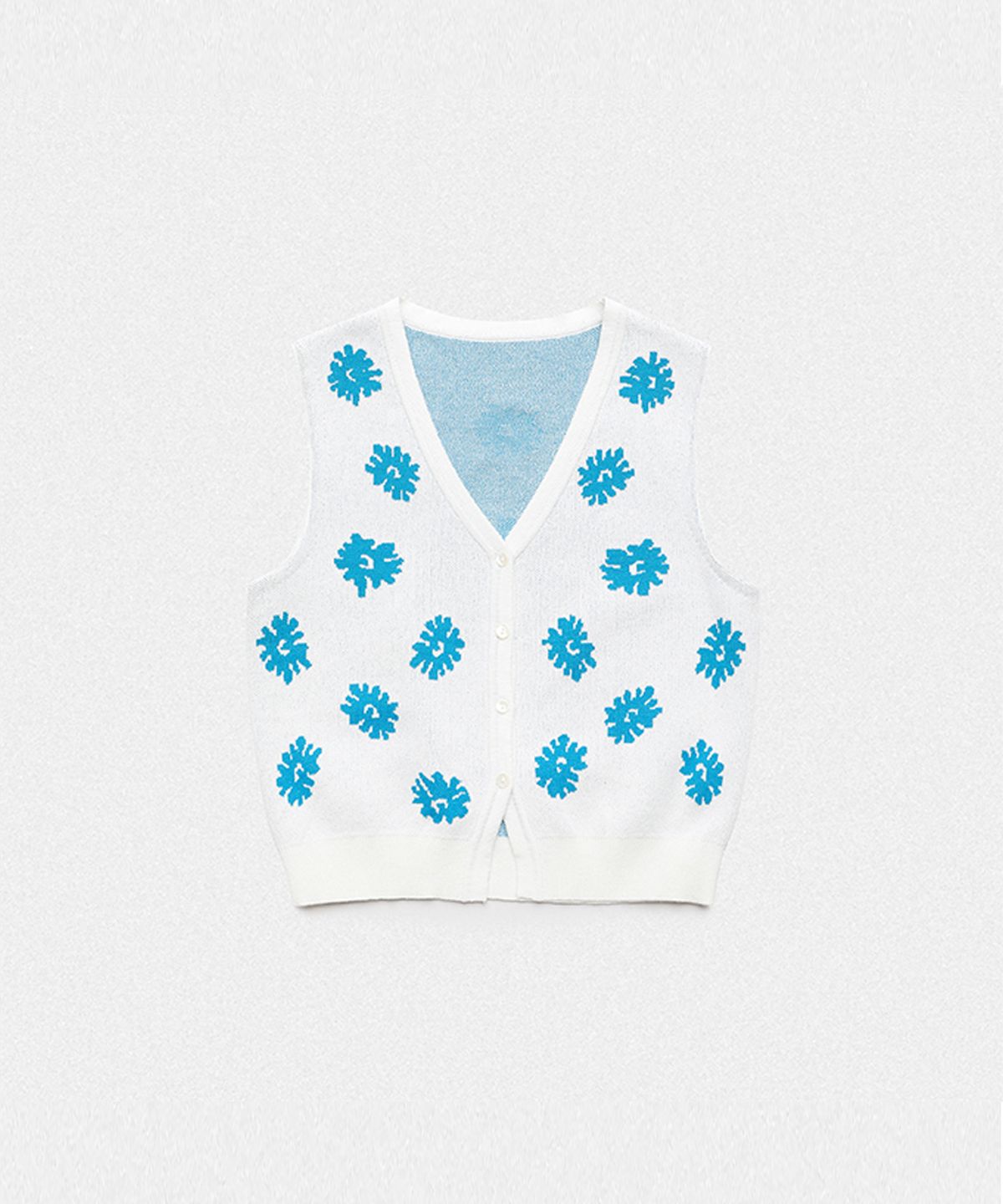 쎄미(SSEMI) FLOWER KNIT VEST(IV)