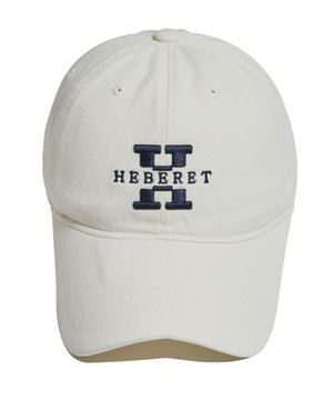 심플 로고 자수 피그먼트 워싱 볼캡-크림