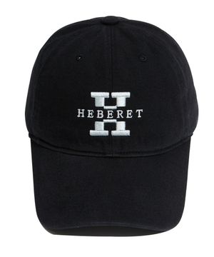 심플 로고 자수 피그먼트 워싱 볼캡-블랙