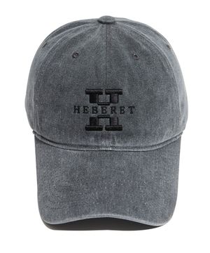 심플 로고 자수 피그먼트 워싱 볼캡-차콜