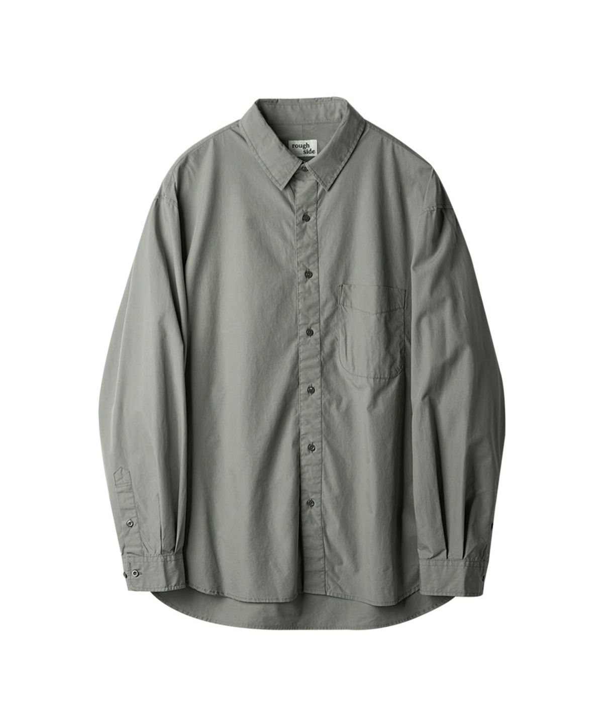러프사이드(ROUGHSIDE) Shirring Shirt Dove