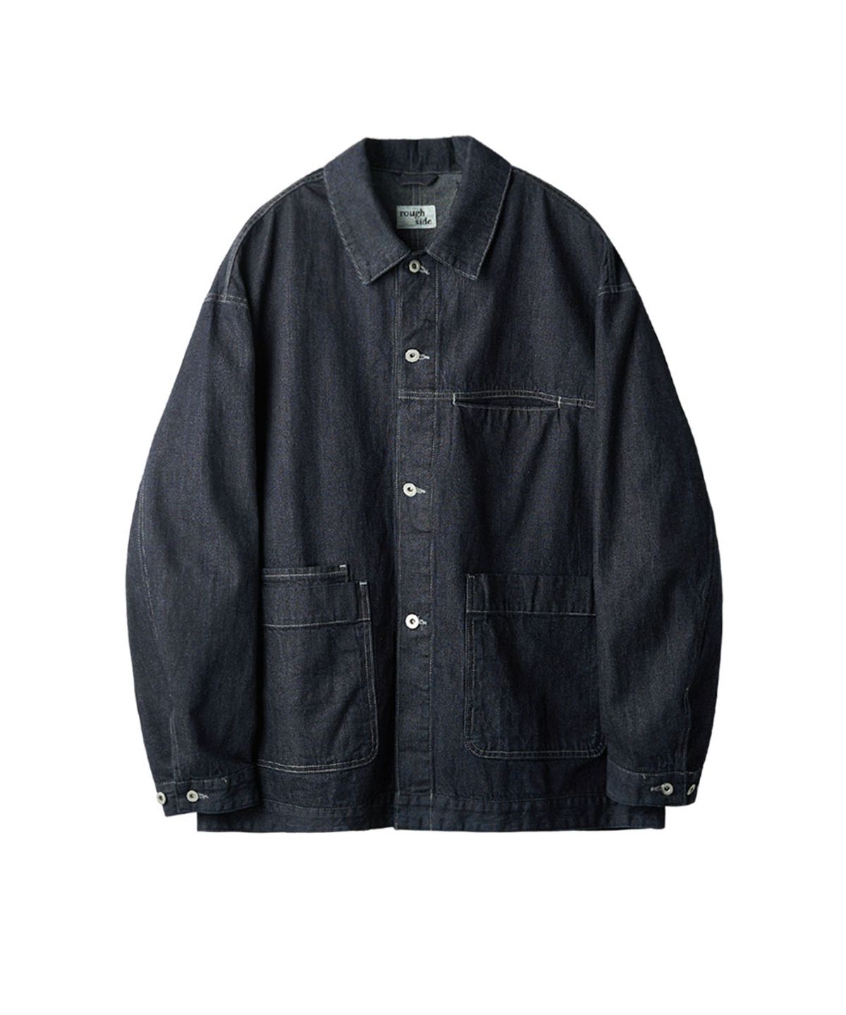 러프사이드(ROUGHSIDE) Lounge Denim Jacket One Washed