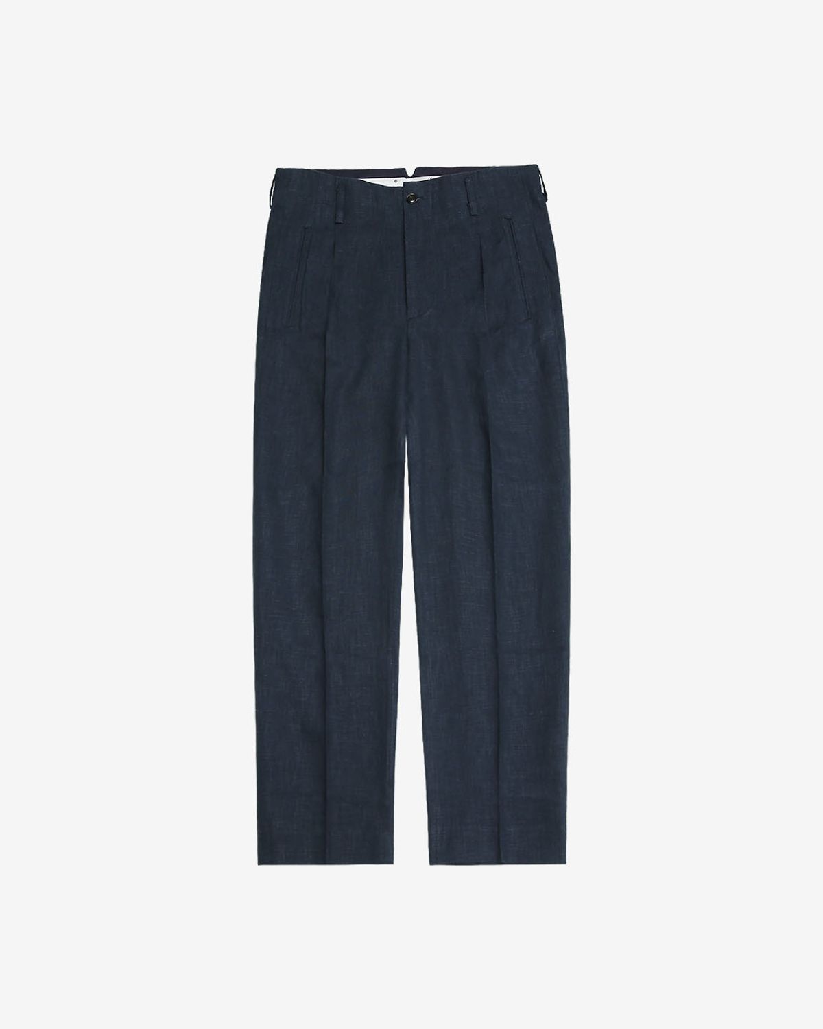 솔티(SORTIE) Linen Hollywood Trousers (Navy)